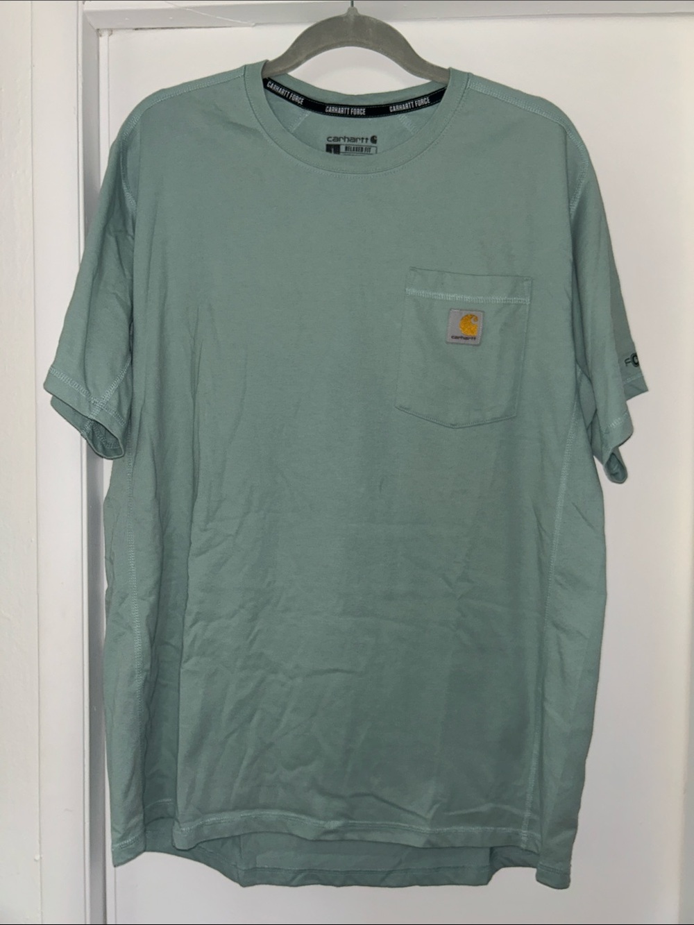 Carhartt Men's Relaxed Fit Shirt - Light Blue Green | Size Large